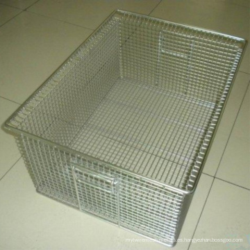 Caja de almacenamiento de malla de alambre Cesta de metal